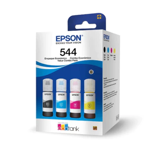 Kit 4 Tintas T544 544 Para Impressoras Epson L1110 L3110 L3150 L3250 L5190 L5290 ecotank