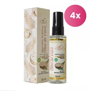 Kit 4 Reparador Capilar Óleo de Coco 60ml Belkit em Oferta na Shopee