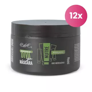 Kit 12 Máscara Nutre Cronograma de Diva Premium 300g Belkit em Oferta na Shopee