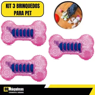 Kit 3 Brinquedos Para Pet Ossinho Sem Som - 123 Util em Oferta na Shopee