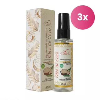 Kit 3 Reparador Capilar Óleo de Coco 60ml Belkit em Oferta na Shopee