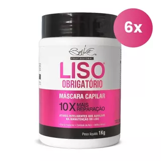 Kit 6 Máscara Capilar Liso Obrigatório 1kg Belkit em Oferta na Shopee