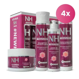 4 Kits Reconstrução Capilar 4 Itens NH New Belkit em Oferta na Shopee