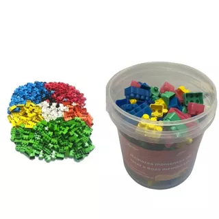Blocos de Montar Coloridos com Balde - Incentiva a Imaginação e Brincadeiras Criativas
