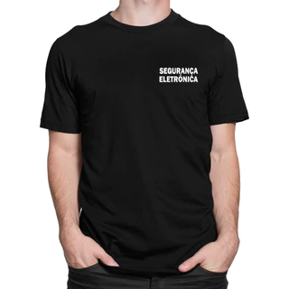 Camiseta Segurança Eletrônica Câmera Alarmes Uniforme Autônomo Algodão