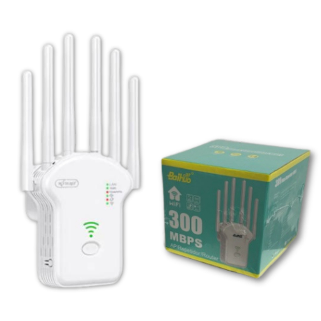 Repetidor e Roteador Wifi 6 Antenas Amplificador De Sinal