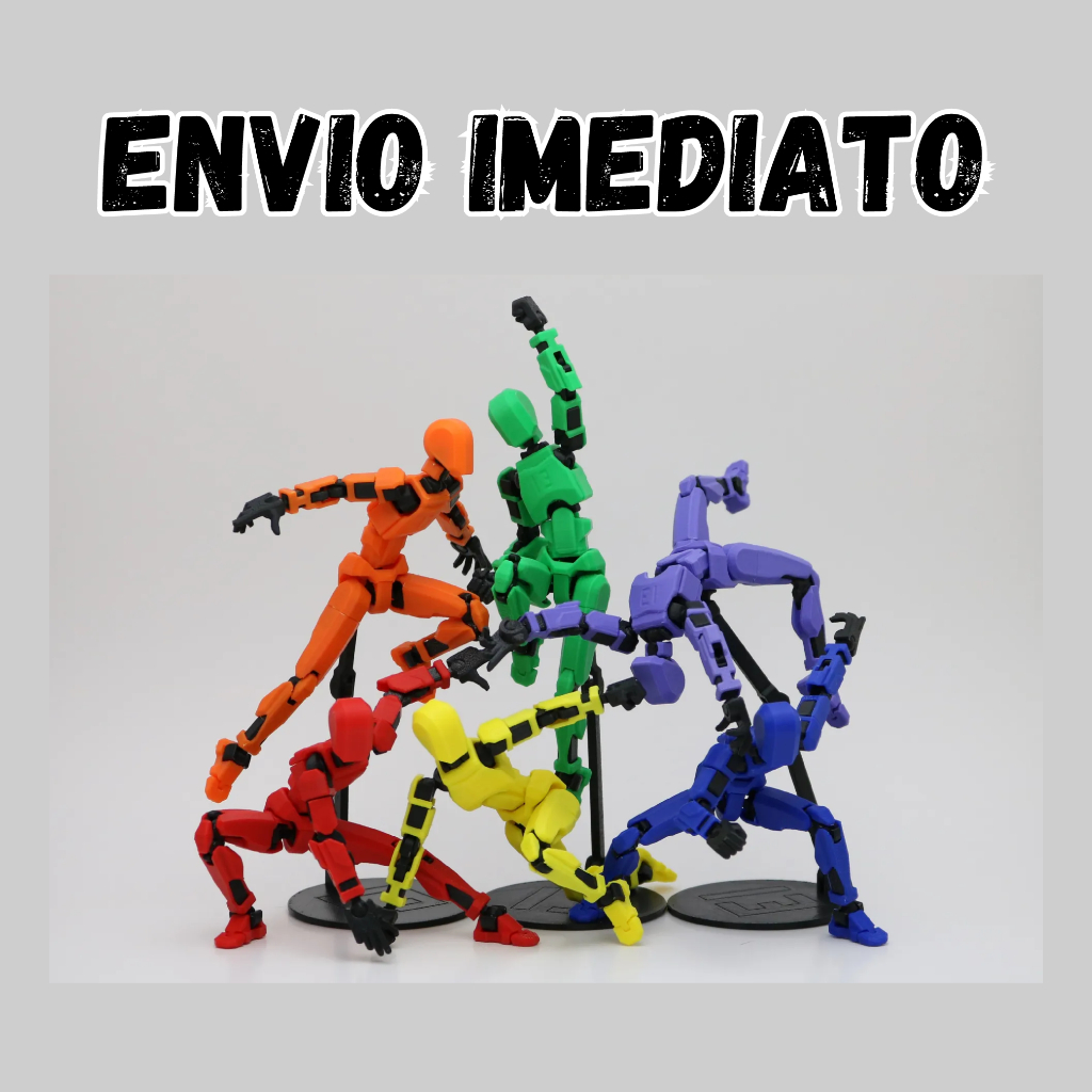 Boneco Articulado Dummy 13 Para Montar Varias cores 13cm Montado