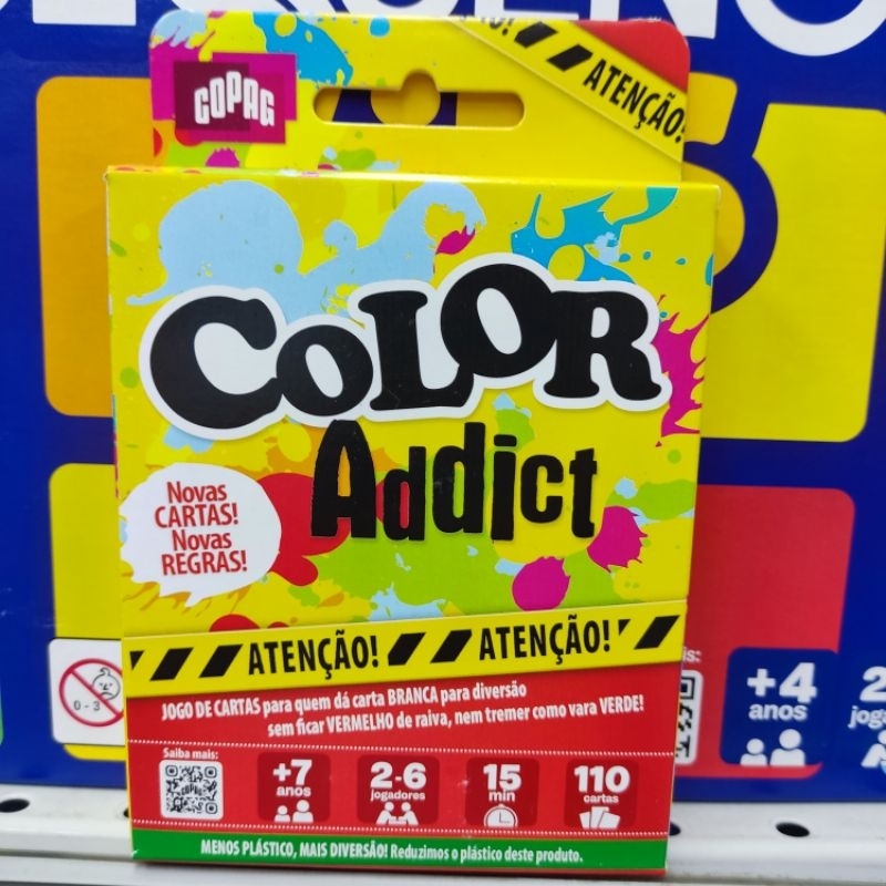 Jogo De Cartas Color Addict Original Cartucho Com 110 Cartas Copag ...