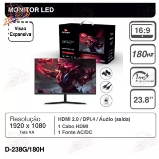 Monitor LED Gaming Series D-238G/D-270G/75H/100H/120H/180H 1ms 21.5"/23.8"/27" Full HD IPS Marca GRASEP