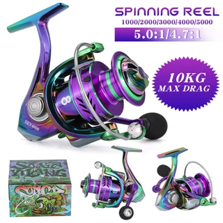 Sougayilang Power Handle Reel Full Metal 1000-5000 5.0:1/4.7:1 Carretel de alumínio giratório (máx. 10 kg)