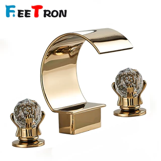 Torneira Misturador Lavabo Banheiro Duplo Comando Latão 15cm De Mesa Torneira De Bancada