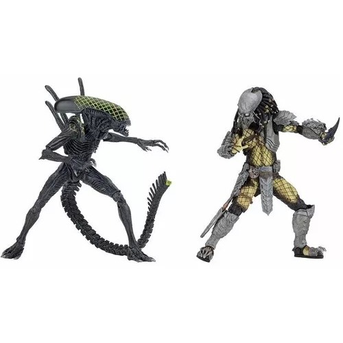 AvP Celtic Predator & Battle Damaged Grid Alien Rivalry Reborn