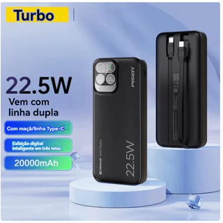 Carregador Power Bank Portátil 30000mah Pd 22,5W Rápido