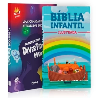 Devocional | 40 Dias Com Divertidamente + Bíblia Infantil Arca | Explorando a Fé Através das Emoções