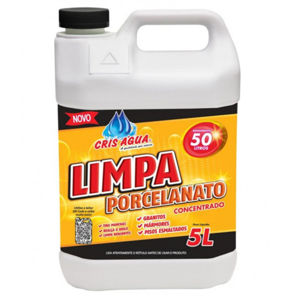 Limpa Porcelanato Cris Água Concentrado 5 Litros Tira Mancha | Shopee ...
