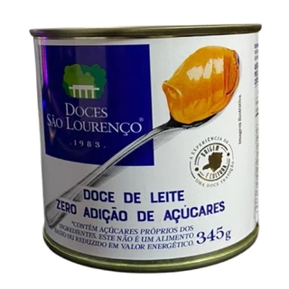 São Lourenço Doce De Leite Em Pasta 345g Diet Zero Açucar Não Contém Glúten