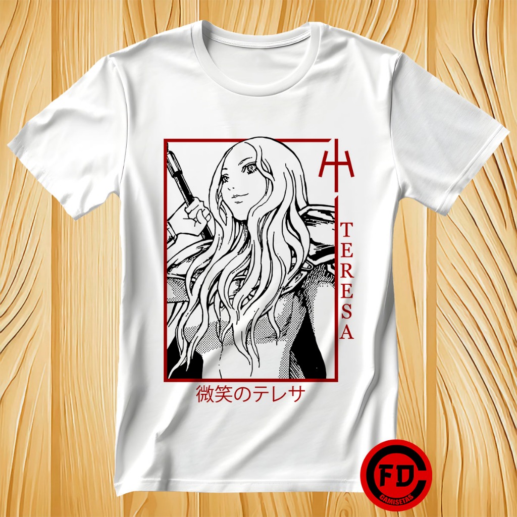 Camiseta Anime Claymore Teresa Do Sorriso Aparente Unissex