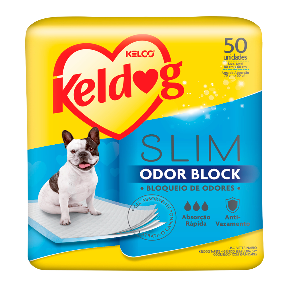 Kelco Keldog Tapete Higiênico Slim Odor Block - 50 unidades