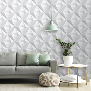 Papel de Parede 3D Adesivo Autocolante Decorativo 5 Metros Para Sala Cinza Para Quarto