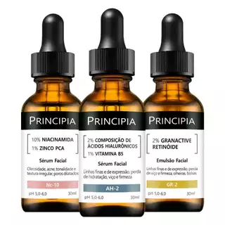 Kit 3 Séruns Principia Niacinamida + Hialurônicos + Retinóide em Oferta na Shopee