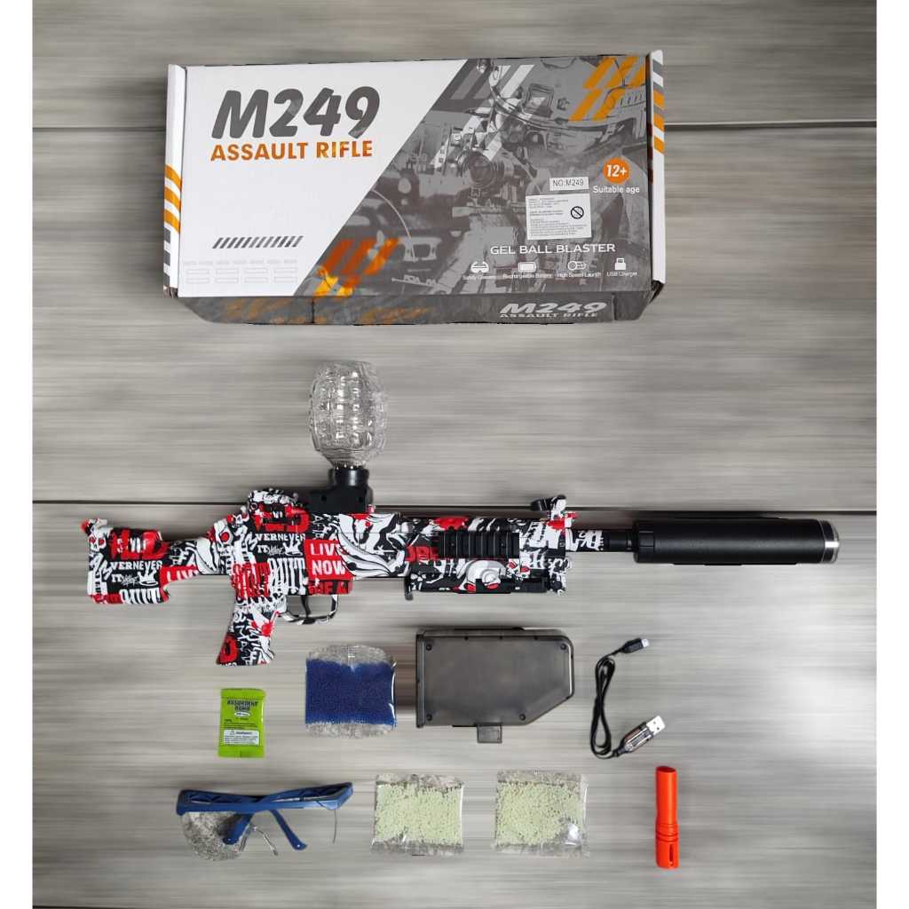 Brinquedo Arminha Gel Elétrica M249 Bolinha Nerf Ótima Oferta