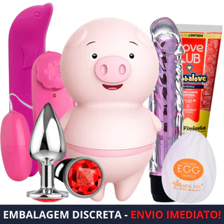 Vibrador Feminino Mais Vendido Kit Estimulador Oral Porquinho Lingua Sexy Shop Acessórios Para Casal