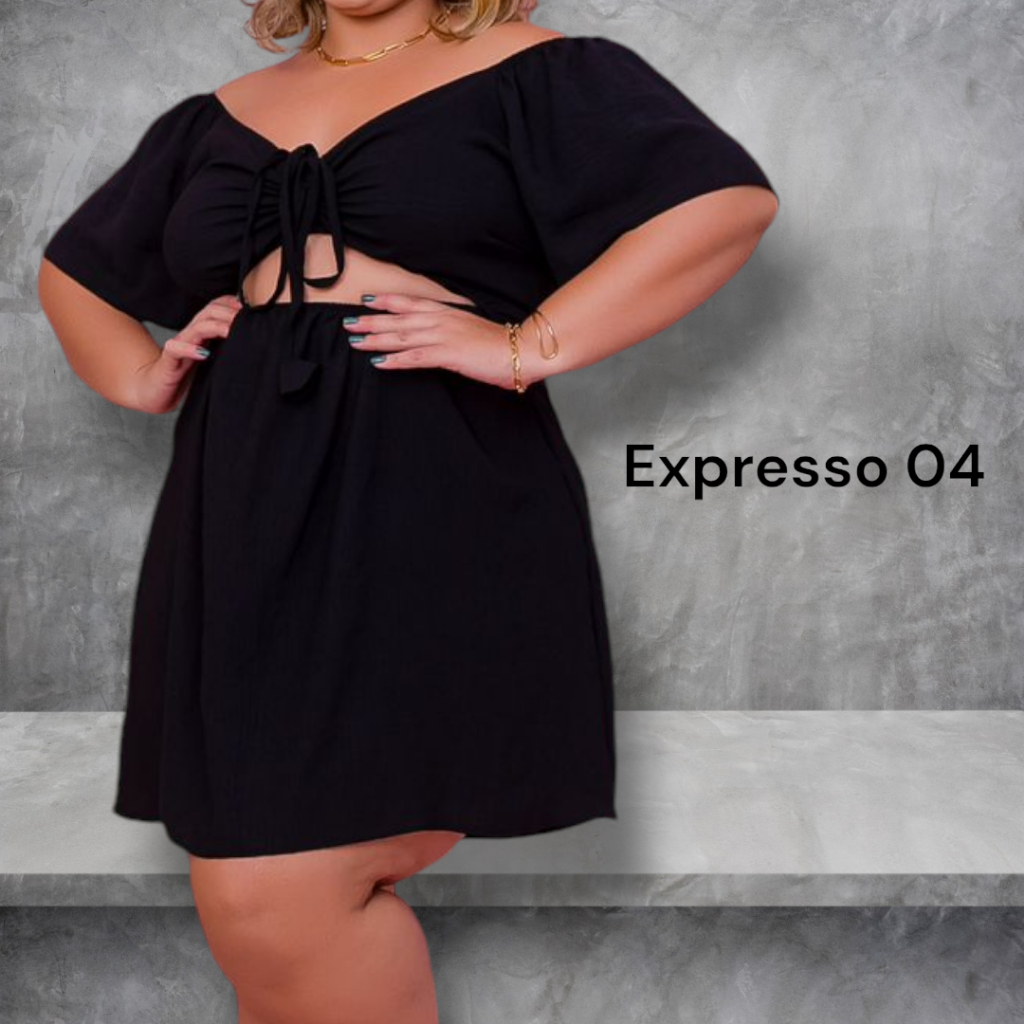 Vestido Plus Size Ciganinha Com Amarração Zaire Feminino | Shopee
