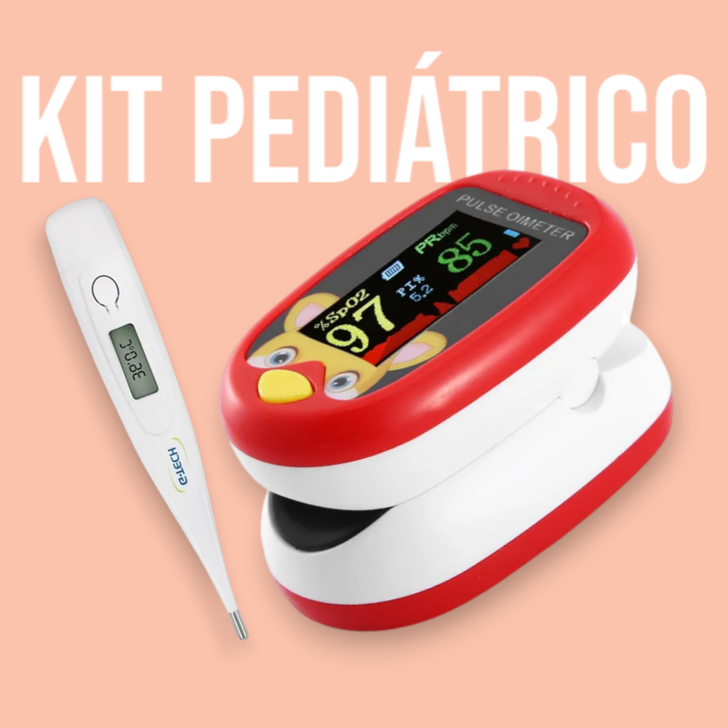 Oximetro Dedo Infantil Pediátrico Neonatal Recarregável Com Termometro ...