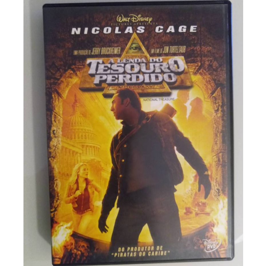 A lenda do tesouro perdido - dvd de locadora - nicolas cage