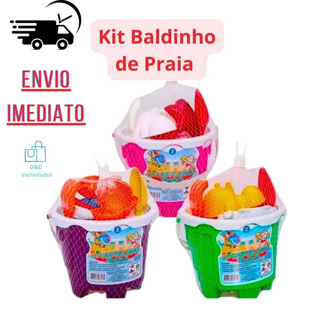 Baldinho De Praia Castelinho Radical kit 3 Unidades Para Criança Infantil Lembrancinha