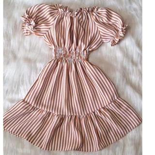 Vestido Infantil e Juvenil Listrado Modelo 2024 - ENVIO IMEDIATO