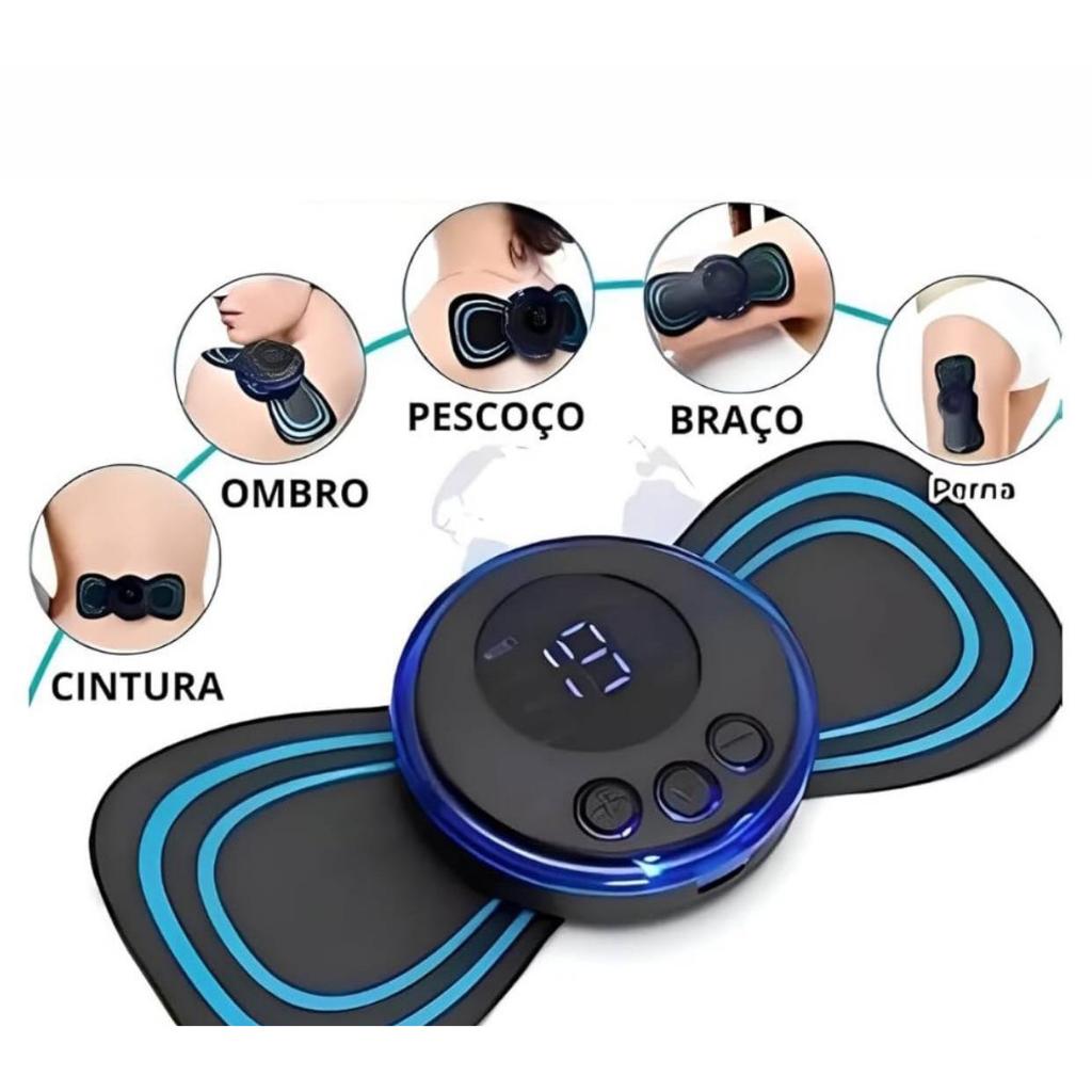 Massageador Portátil Recarregável Dor Musculares Pescoço Coluna 110v ...