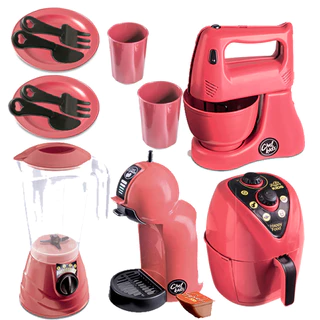 Kit Faz De Conta12 Brinquedos Cozinha Infantil Completa Eletrodomésticos