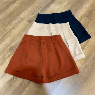 Short Alfaitaria Feminino Cintura Alta Tendencia Moda Blogueira