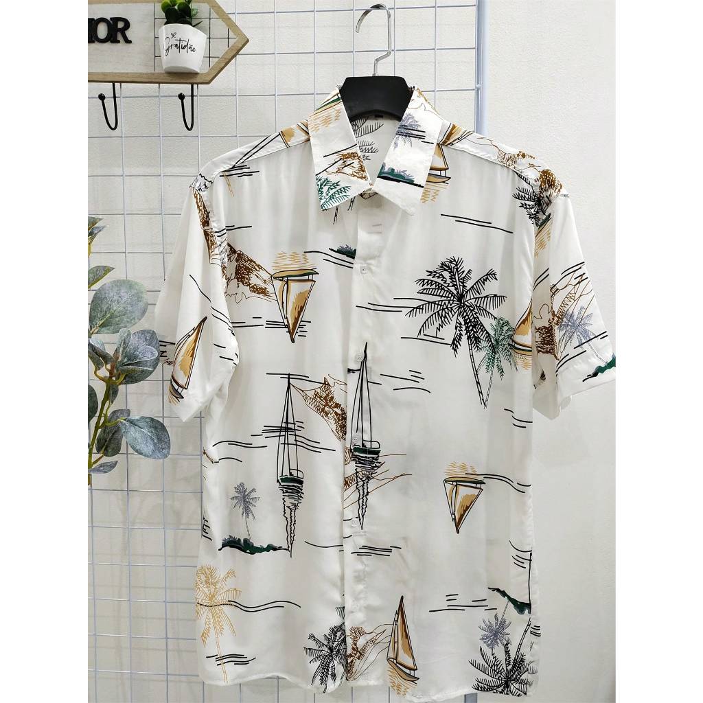 Camisas Social Floridas Masculinas Confortável Havaiana Estampadas 100% VISCOSE encolhe um pouquinho