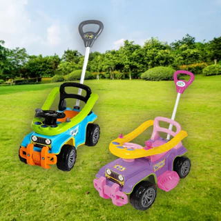 Carrinho de Brinquedo para Passeio Jip Jip Andador Infantil Empurrador Quadriciclo Bebê Criança Menino Menina