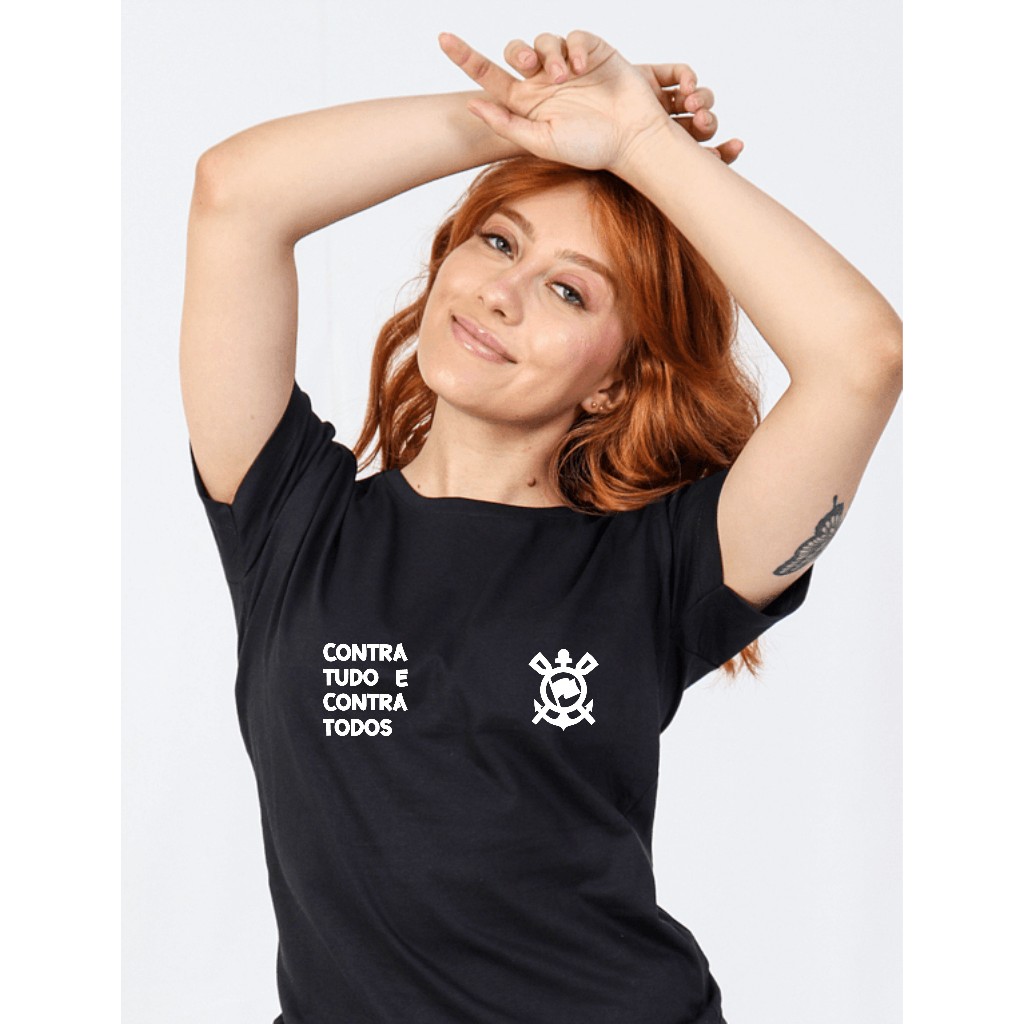 Camiseta Baby Look T Shirt Feminina Corinthians Feminina