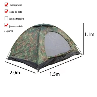 Barraca camping 3 lugares pessoas promoção adulto barraca de acampamento camuflada tenda menor preço