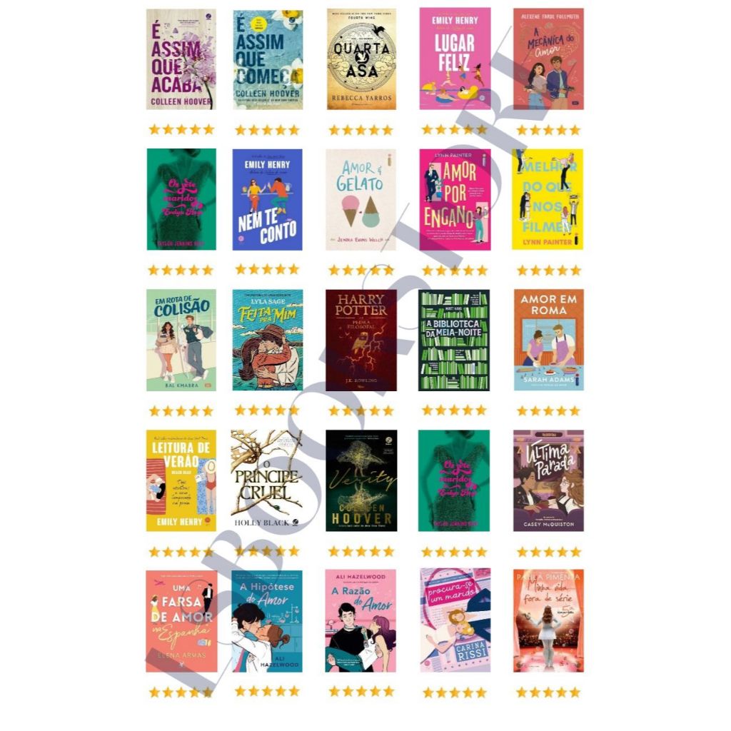 Cartela de adesivo literario | Shopee Brasil