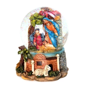 Enfeite Globo de Neve Presépio Sagrada Família NTD25004