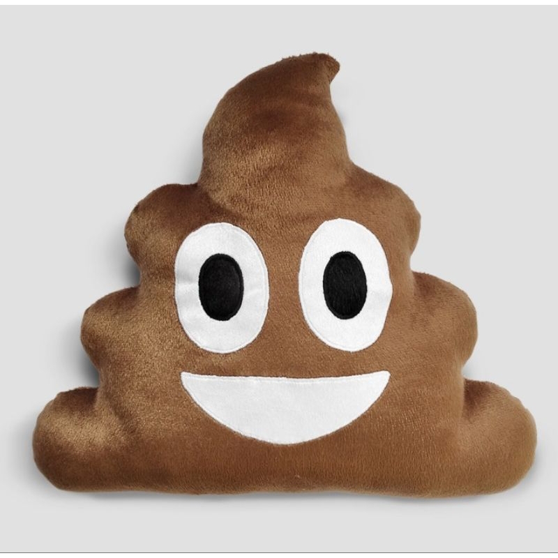 Almofada Criativa Pelúcia Emoji Bostinha Cocozinho | Shopee Brasil