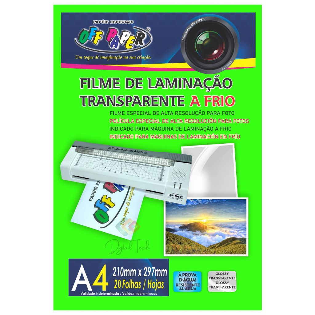 Laminação a Frio A4 Transparente