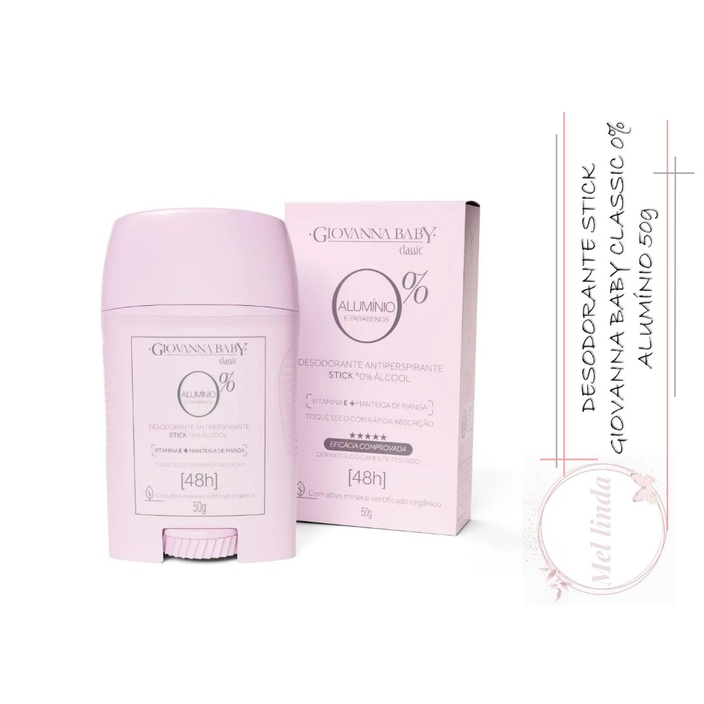 Desodorante Stick 0% Alumínio Classic 50g | Shopee Brasil