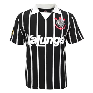 Camiseta de Time Especial Retro K.a.l.u.n.g.a Preta Reliquia Timão Fiel Masculina | Dry Fit