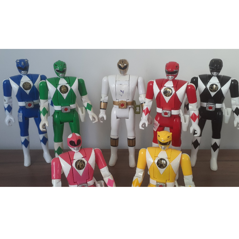 Lote De 7 Bonecos Power Rangers Bandai, Vira A Cabeça 1993 | Shopee Brasil