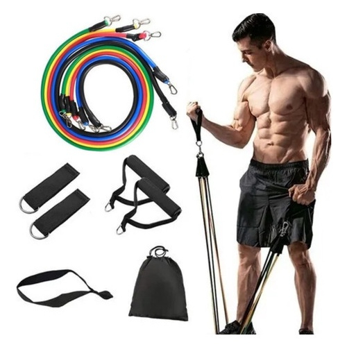 Kit Elástico Para Treino Exercícios Malhar Musculação Casa