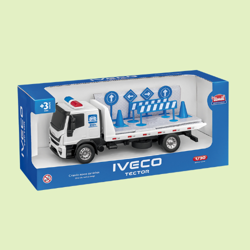 Caminhão Plataforma Guincho Iveco Tector Brinquedo Infantil Usual