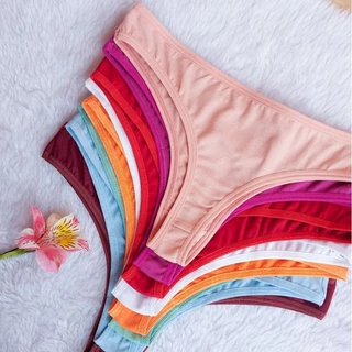 Kit com 10 Calcinhas lingerie Fio dental suede.