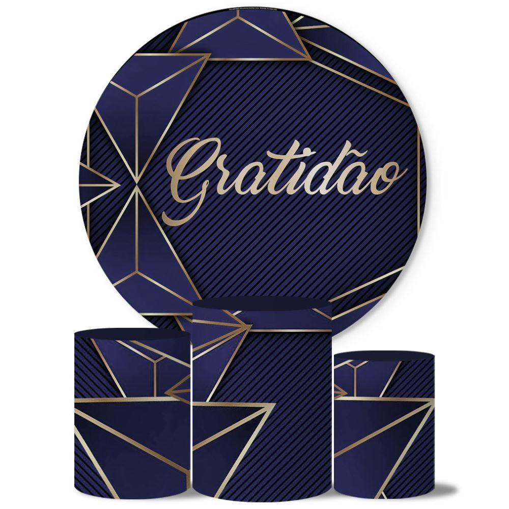 Trio Capas Cilindros + Painel Tema Gratidão Veste Fácil