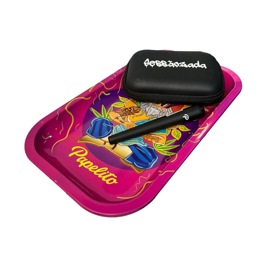 Bandeja de metal estampada - Papelito - 27x15